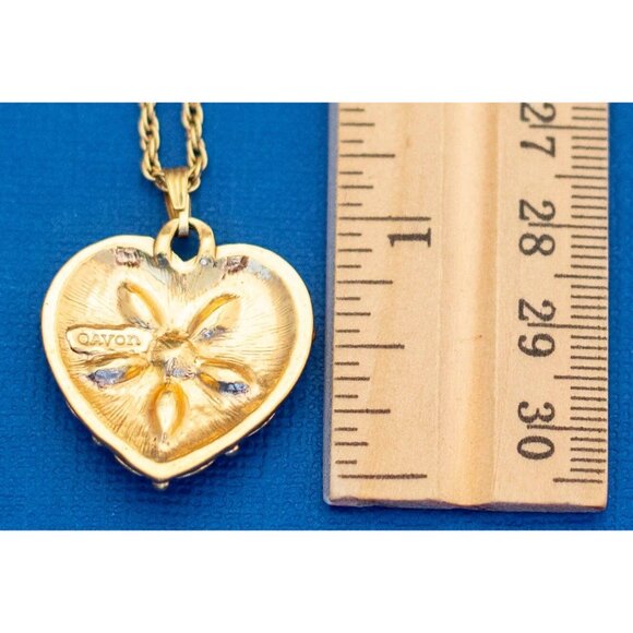 22 Inch Golden Heart Pendant Necklace by Avon - D23 - Picture 3 of 3